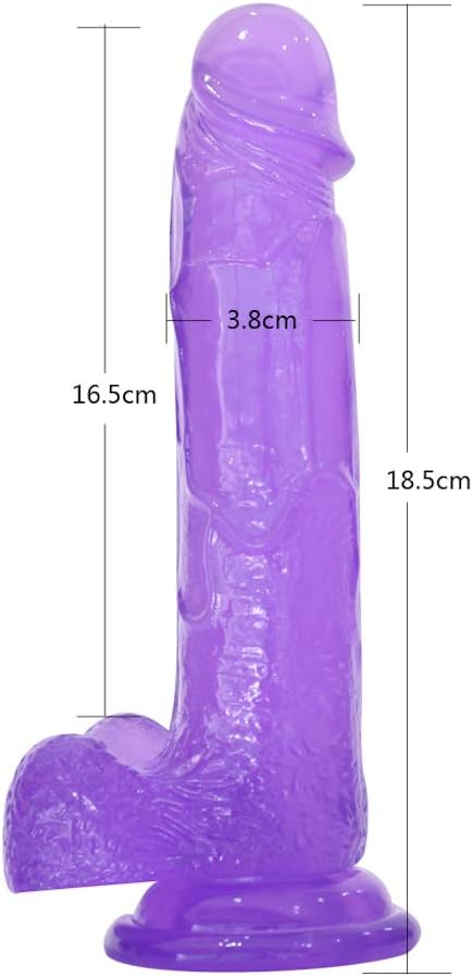 Dihouse Purple Soft Silicone Simulation Medium Size 7 Inch S'uc-Tion Cup Dìdlõs Ma'ssa-ger for Couple