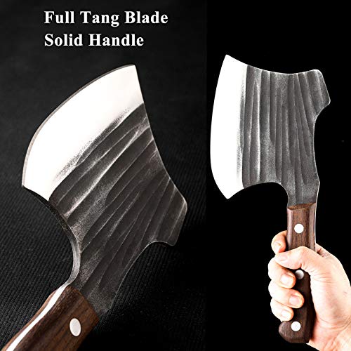 Meat Cleaver Heavy Duty Bone Cutting Knife With Sheath Carbon Steel