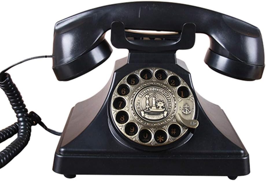 Telefone Zubehor Telefon Altmodisch Antik Telefon American Retro Festnetz Home Office Telefon Schwarz Metall Rotation 22 18 20cm Schwarz Amazon De Kuche Haushalt