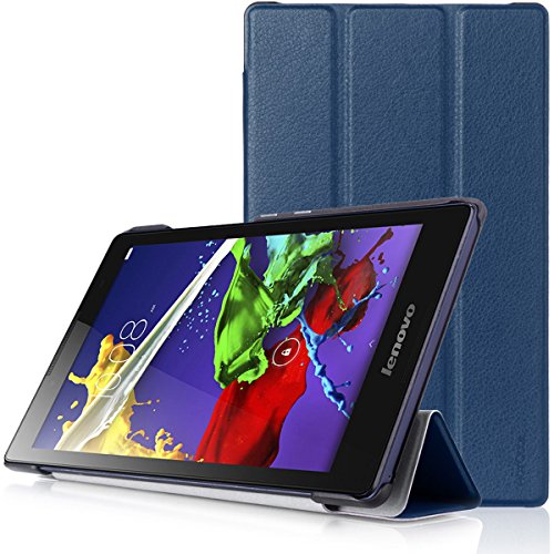 Lenovo Tab 2 A8 & Lenovo Tab 3 8 Case - HOTCOOL Ultra Slim Lightweight Stand Cover Case For Lenovo Tab 2 A8-50 & Lenovo Tab 3 8 Tablet, Navy Blue