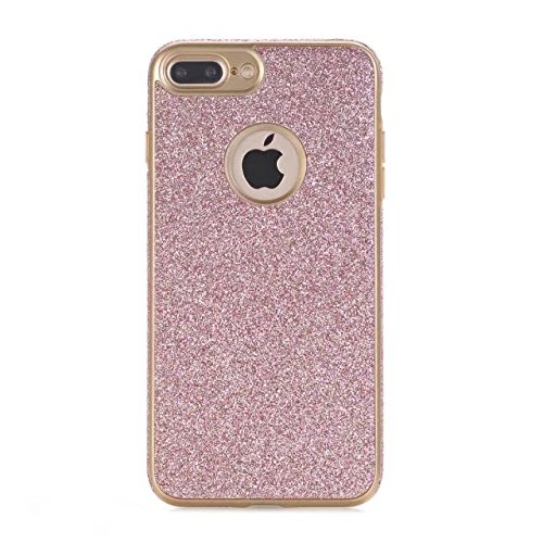 Leecase Elegant Ultra Thin Slim Fit Soft Flexible Bling Shiny Sparkle Protective Bumper Rubber Case Cover for iPhone 6/6S 4.7"-Pink