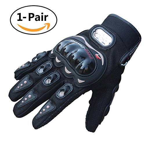 Advanced Fabric Cycling Motorcycle Tactical Gloves Hard Knuckle Gloves Outdoor Full Finger Gloves for Military Combat Training Shooting Hiking Camping Powersports Airsoft Paintball,1 Pair(Black)