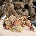 Valery Madelyn 10ct Noble Glass Christmas Ball Ornaments Copper Gold,Themed with Tree Skirt(Not Included)