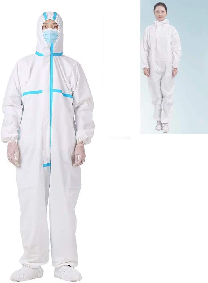 EggshellHome Disposable Full Body Cover Suit, Unisex Nonwoven AntiDust