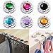 StillCool Purse Hooks,Foldable Crystal Folding Handbag Hook Counter Handbags Hooks - Mixed Set (Mixed Color - 6 Pack)