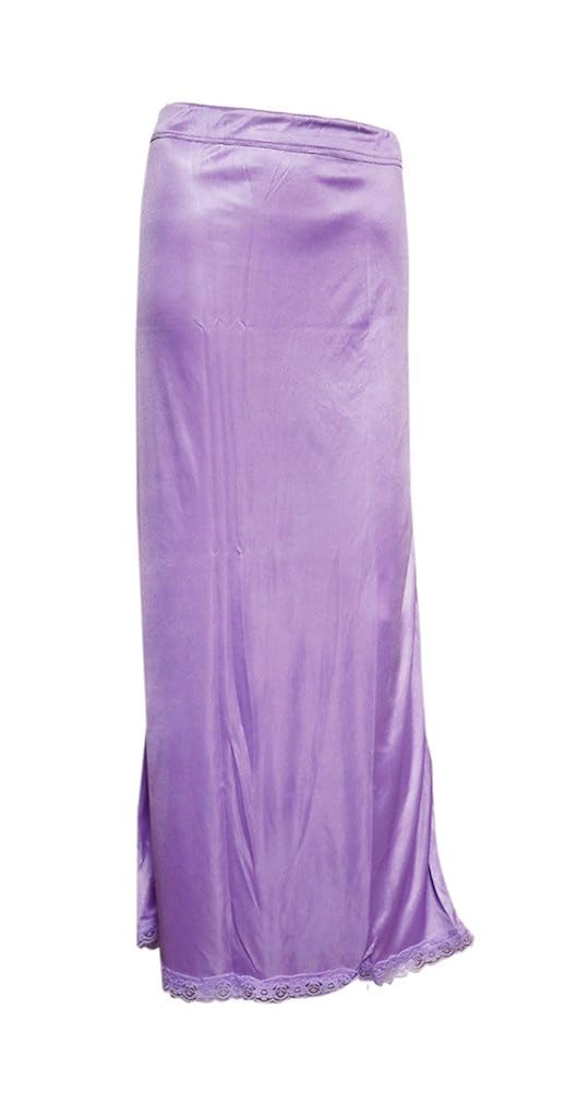 sara women's lycra shiny strechable petticoat purple