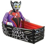 Beistle 30" x 3' 6" Inflatable Vampire And Coffin