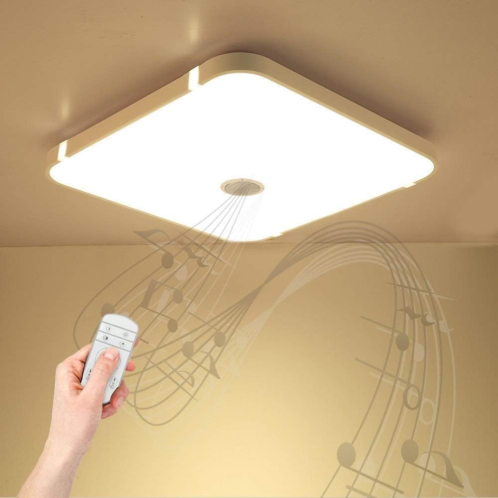 LCTCXD LED-Aluminium-Legierung Musik Deckenleuchte mit Fernbedienung