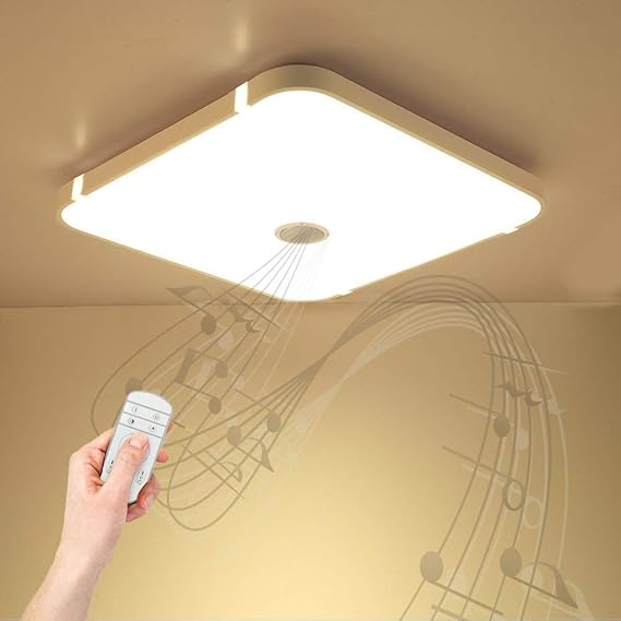 LCTCXD LED-Aluminium-Legierung Musik Deckenleuchte mit Fernbedienung