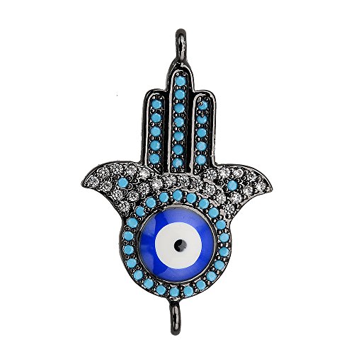 Jeka hamsa hand turkey blue evil eye charm jewelry making handmad…