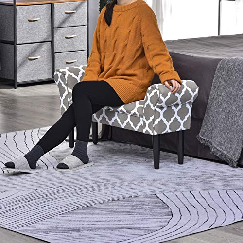 40” Decorative Vanity Arm Bench Gray Pricepulse