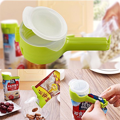 Click Here to See More Images 1 Piece Utility Healthy Food Sealing Clip with Discharge Nozzle Plastic Bag Moisture Sealing Clamp Colorful Clamp Sealer Convenient Food