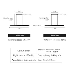 JAYMP Minimalist Linear Pendant Light Dimmable LED