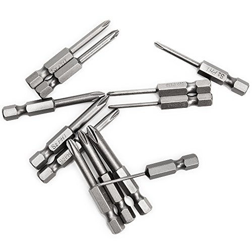 image for Rocaris 12Pcs Hex Shank Magnetic Phillips Cross Screwdriver Bits 50mm 