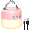 ZMNT LED Camping Lantern Rechargeable 1000LM, Up to 320H Running Time Camping Tent Light, 6700mAh Emergency Light for Hurricane, Power Outages, Home, Hiking, Water-Resistant Pink