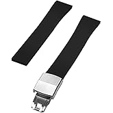 INO Design Brton Watch Bands 18mm 19mm 20mm 21mm 22mm, FKM Rubber Watch Strap Replacement Quick Release Watchband CTS Universal Watchstrap for Men & Women