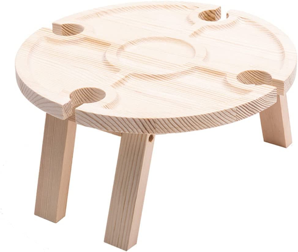 Ruimou 11.8in Portable Folding Table -table for outdoors, events, romantic dinners or indoors for bed- lightweight and easy to carry