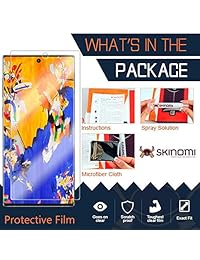 Skinomi Screen Protector Compatible with Samsung Galaxy Note 10+ Plus (Note 10+ 5G, 6.8 inch Display)(2-Pack)(Case Compatible) Clear TechSkin TPU Anti-Bubble HD Film