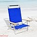 Deluxe 5 pos Lay Flat Aluminum Beach Chair w/ Cup Holder