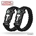 Cos2be- tactical Survival paracord Bracelet - 5 in 1 gear Kit black 2 pcs set with embedded fire Starter Compass Emergency knife For Camping hunting Hiking and outdoors for men, women and kids