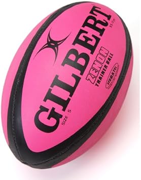 Amazon Gilbert Zenon Trainer ラグビーボール練習用5号 ローズ ピンク Gilbert スポーツ アウトドア