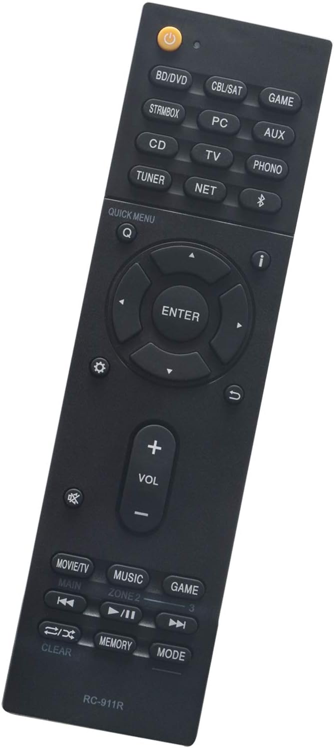 ALLIMITY RC-911R Remote Control Replace fit for Onkyo AV Receiver TX-NR656 TX-NR686 TX-NR777 TX-RZ610 TX-RZ710 TX-RZ810 TX-NR555 HT-S7800 HT-R695 TX-NR676 TX-NR757 TX-NR787 TX-RZ610