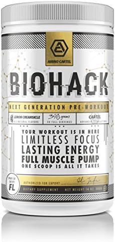 Amino Cartel BIOHACK | Next Generation Pre-Workout | Lemon Creamsicle | 30 True Full Servings