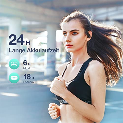 Casque de Sport Bluetooth sans Fil IPX7 étanche pour Le Jogging/la Course avec Microphone intégré, 25 Heures d\'autonomie, Bluetooth 5.0 pour Apple Huawei Samsung