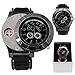 Lookatool Windproof Casual Military Quartz Watch USB Cigarette Cigar Flameless Lighter