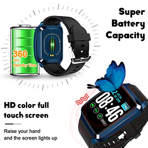 Smart Watch,Bluetooth Smartwatch Sports Fitness Watch Activity Tracker with Heart Rate Blood Pressure Monitor IP67 Waterproof Fitness Tracker Smart Bracelet Wristband for Android iOS Phones Men Women - Thumbnail 6