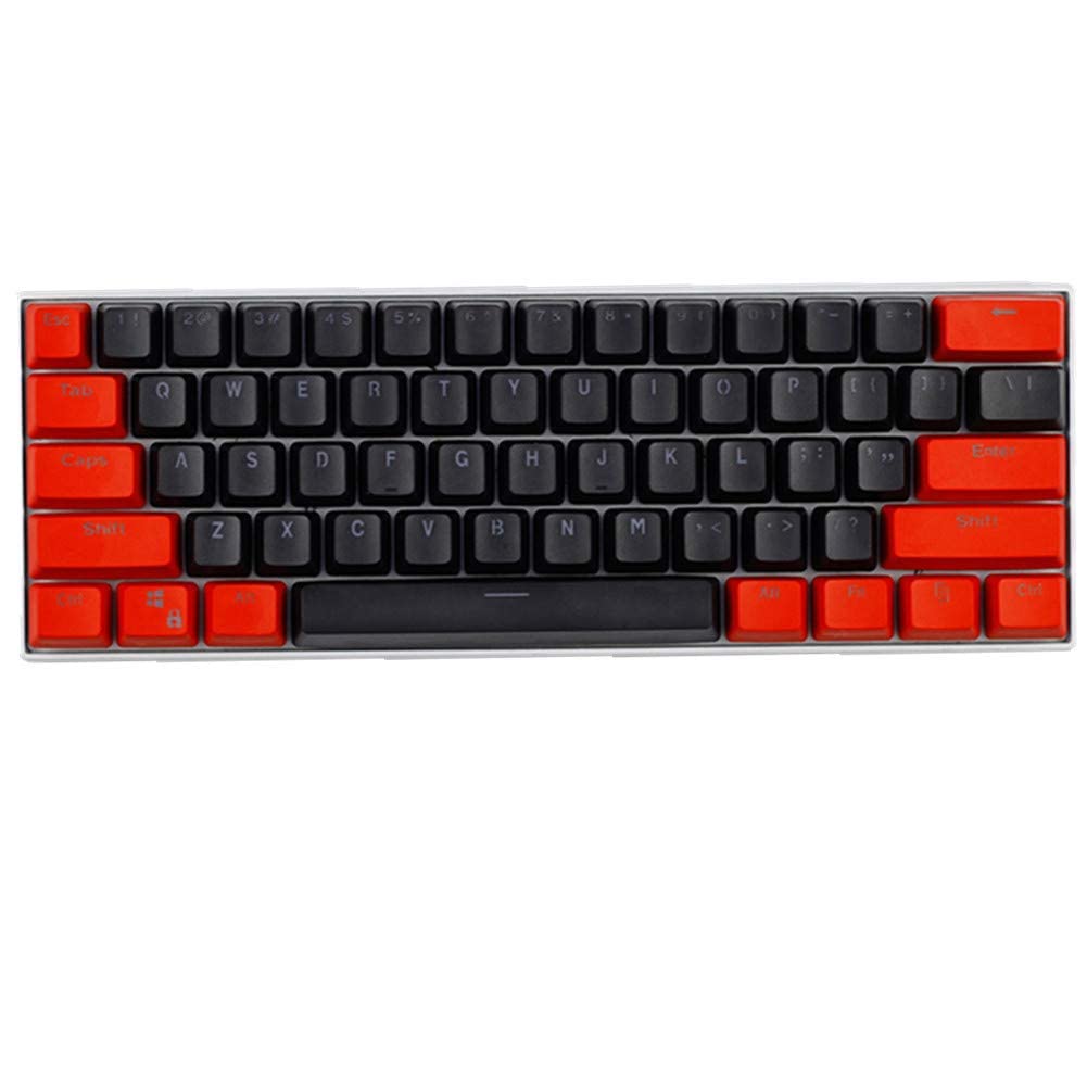 N/A Keycaps, 61 Keys PBT Keycaps Backlight Two-Color Mechanical Keyboard Keycpas for Ducky / GH60 / RK61 / ALT61 / Annie/Keyboard Poker Keys (Only sell keycaps)