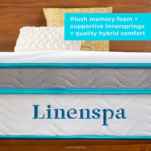 Linenspa 12 Inch Memory Hybrid PlushEdge SupportQuilted Foam Cover