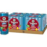 V8 +Energy, Juice Drink with Green Tea, Diet Cranberry Raspberry, 8 oz. Can (4 packs of 6, Total of 24)