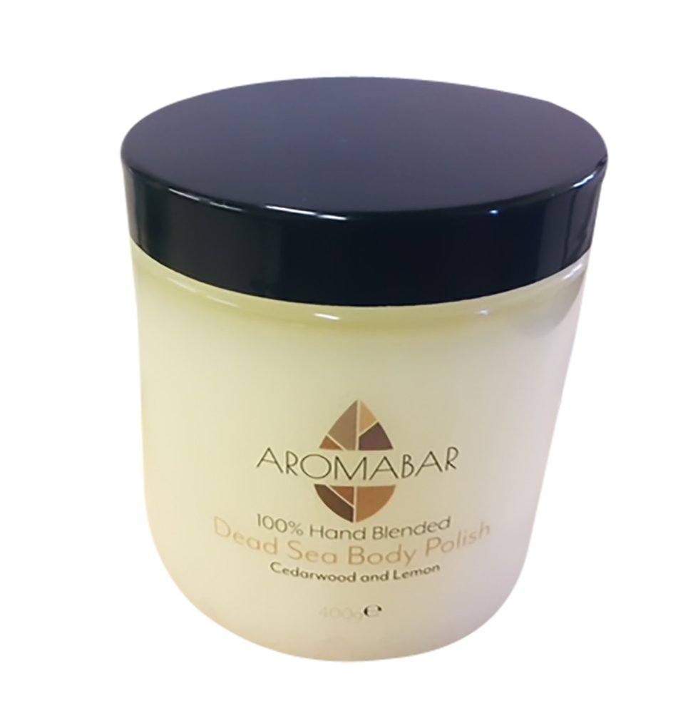 Mens Dead Sea Body Scrub Polish 400g Cedarwood & Lemon