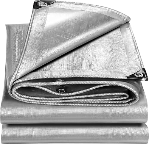 Waterproof and Heavy Duty Outdoor Polyethylene Tarpaulin 160 g/m² Frost and UV Resistant for Garden, Arbor, Camping, Furniture, Shed