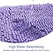 HOMEIDEAS [Upgraded] 3 Pieces Bathroom Rugs Set Lavender, Luxury Soft Chenille Bath Mats Set, Absorbent Shaggy Bath Rugs & Slip Resistant Plush Carpets Mats for Tub, Shower, Bathroom