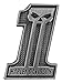 Harley-Davidson #1 Skull Pin, Antiqued Silver Finish, 0.875 x 1.25 inch P718062