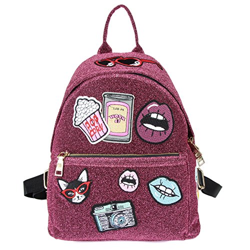 CMK Trendy Kids Patches Backpack (RED)