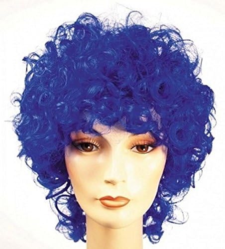 ADULT CURLY CLOWN DELUXE WIG (Blue)