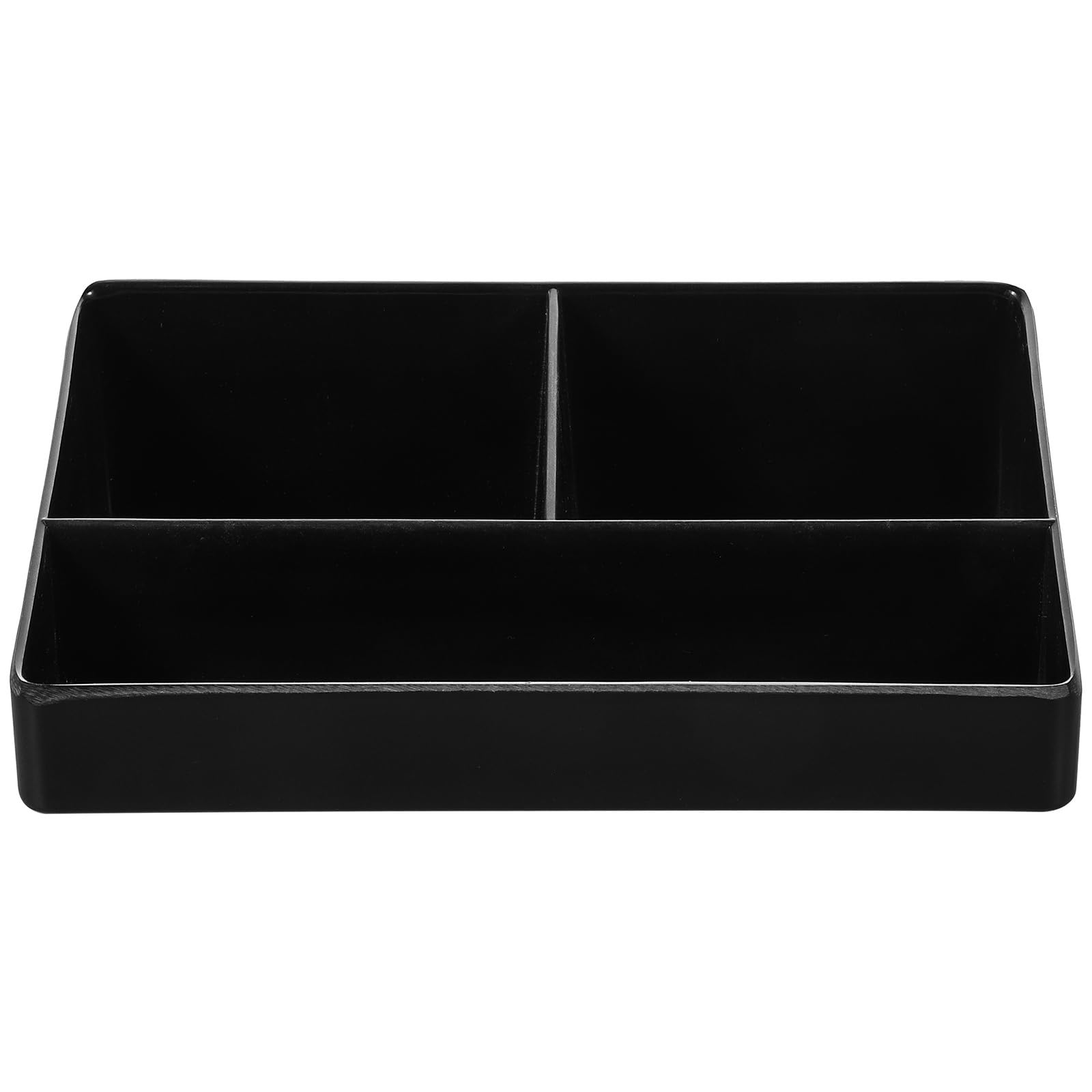 PRETYZOOM Desktop Tea Bag Storage Box with Compartments Compact Tea Bag Organizer and Sugar Sachet Holder for Home Office Coffee Station 6.00X4.02X1.77 Inch