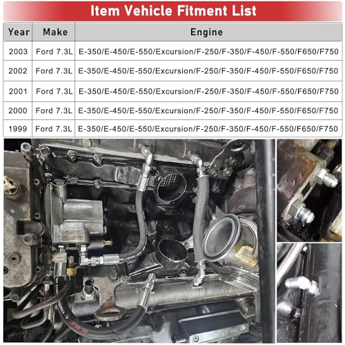 High Pressure Oil Pump Lines HPOP Hoses Kit & Crossover Fittings Kit photo 10