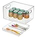 mDesign Baby Food Storage Organizer Bin for Pouches, Formula, Jars, Spoons - Set of 2, 8