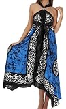 Sakkas Silky Wrap Halter Handkerchief Hem Maxi Dress