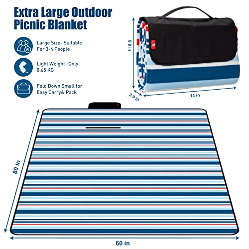 CAMEL CROWN Outdoor Picnic Blanket Large Fleece Waterproof Baby