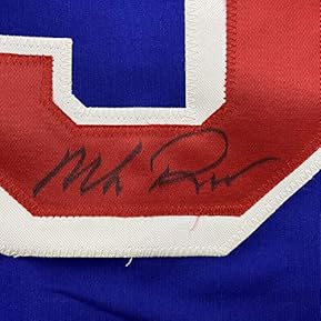 Autographed/Signed Mike Richter New York Blue Hockey Jersey PSA/DNA COA - Image 4