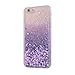 iPhone 6S Case, SAUS iPhone 6 Case, Funny Liquid Infused with Floating Bling Glitter Sparkle Dynamic Flowing Hybrid Bumper Case for iPhone 6/6S (Purple)