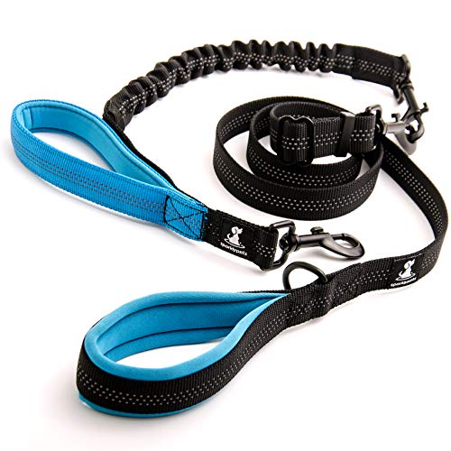 SparklyPets Adjustable Leash and 3 in 1 Shock-Absorbing Bungee Extension Set - Heavy Duty Dog Leash for Medium and Large Breeds Made from Durable Nylon - Reduces Pulling Shocks and Prevents Injuries - Thumbnail 7