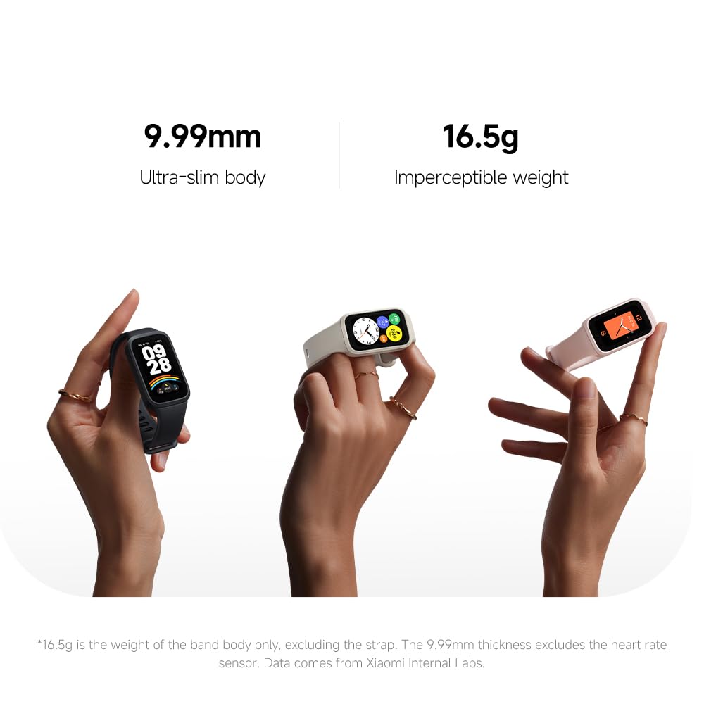 XIAOMI Smart Band 9 Active Global Version 1.47'' Display 18-Day Battery Life Modes All-Day Health and Fitness Monitoring 5ATM (Black)