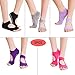 Yoga Socks 5 Pairs Non Slip Grip Half Toe Yoga Socks for Ballet, Yoga, Pilates, Barre Cotton Socks with Grips for Women
