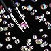 Crystals Nail Art Rhinestones Round Beads Flatback Glass Charms Gems Stones and 2 Pieces Tweezers with Storage Organizer Box, SS3 6 10 12 16 20, 288 Pieces Each Size (5040 Pieces Crystal AB, Clear)